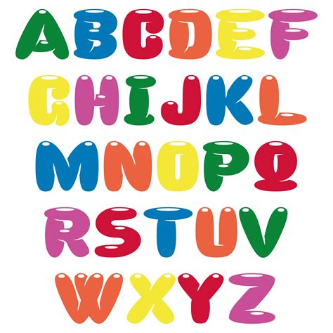 Alphabet Bubble Letters Printable
